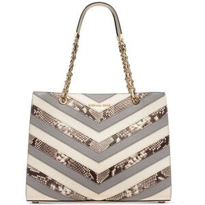 MICHAEL Michael Kors Women's Susannah Quilted Large Chevron Tote‎ NWT
